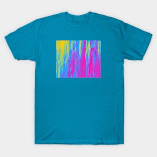 Pan Pride Rough Vertical Stripes Paint Gradient T-Shirt